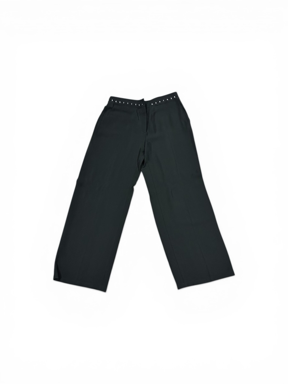 Mugler Black Hook-and-Eye Waist Cropped Trousers